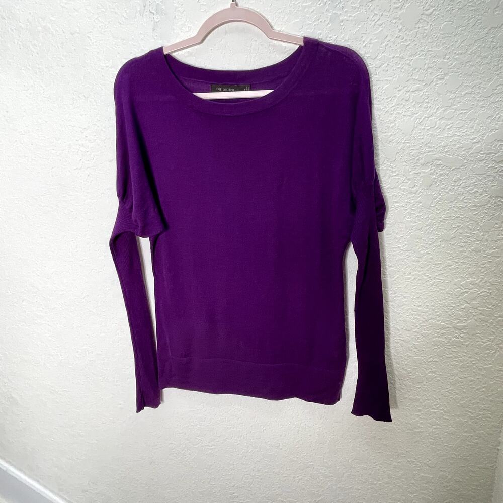 The Limited Purple Wool Blend Dolman Batwing Sleeve Sweater Women’s S